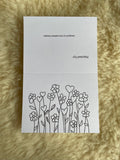 Hearts & Petals - paint your own- Blank Greeting Card
