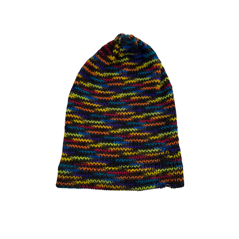 Small Beanie - Black Rainbow