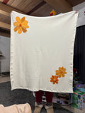 Naturally Dyed Flowers - Appliquéd Collab Cloth Blanket
