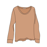 Scoop Neck Long Sleeve Tshirt - Women’s Clothing
