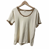 Scoop Neck Short Sleeve Top- Organic Cotton and Wool- Women’s Clothing