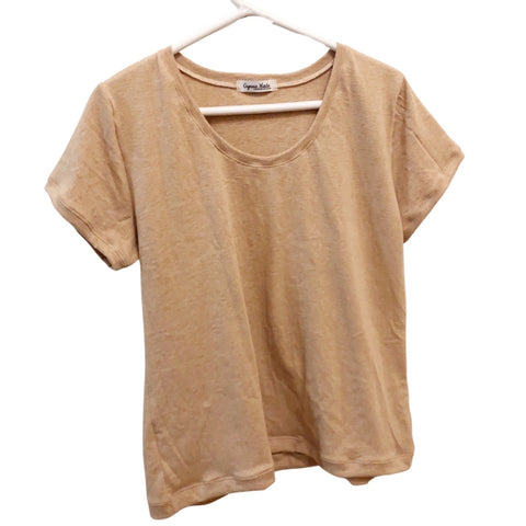 Scoop Neck Tshirt - Brown Organic Cotton - Women's Clothing