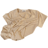 Scoop Neck Tshirt - Brown Organic Cotton - Women’s Clothing