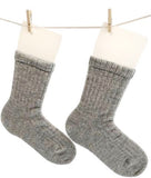 Knit Socks - California Wool  -  Grey - Knit to Order